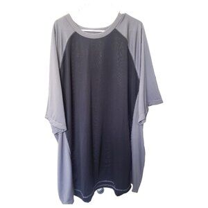 CT1552 KS Island Mens Black and Grey Big & Tall Athletic Shirt 4XL